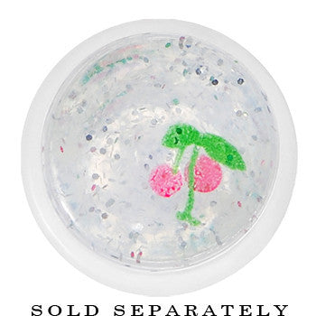 00G Clear Acrylic Glitter Pink Cherry Confetti Taper