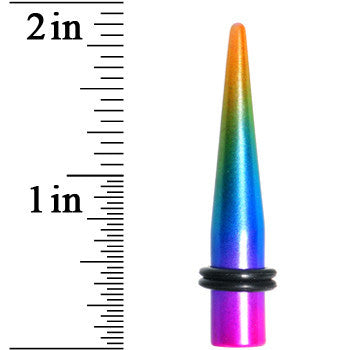 0G Acrylic Electric Rainbow Straight Taper