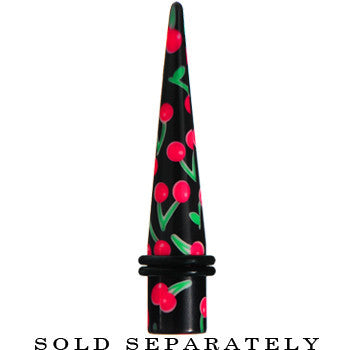 00G Black Acrylic Red Cherry Logo Taper
