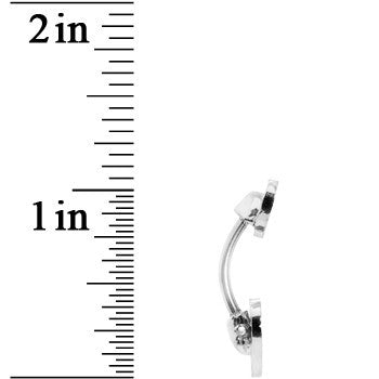 Double Rainbow Heart Belly Ring