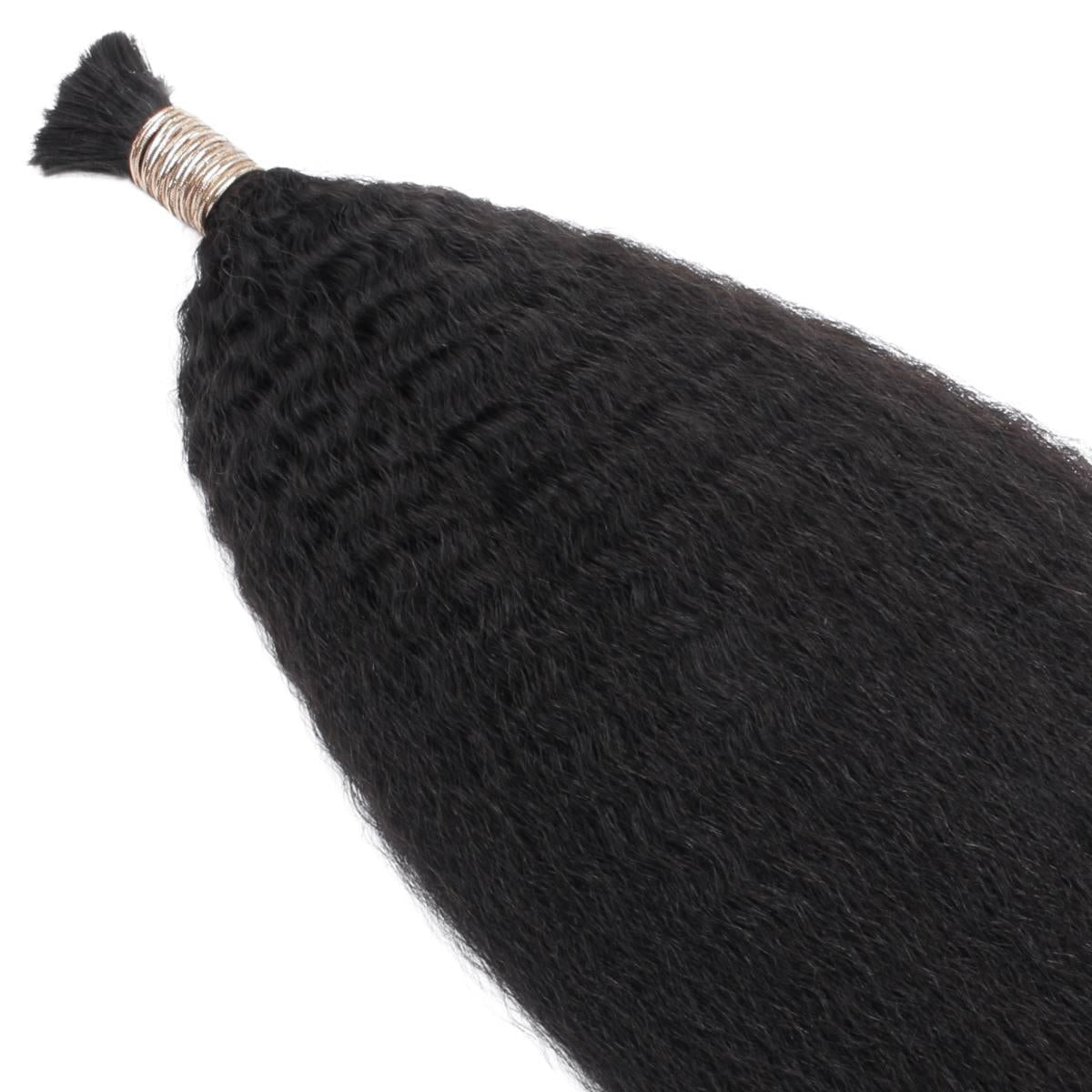 Kinky Straight Bulk Human Hair Extensions