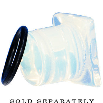 1/2 Opalite Semi Precious Stone Pyramid Top Plug