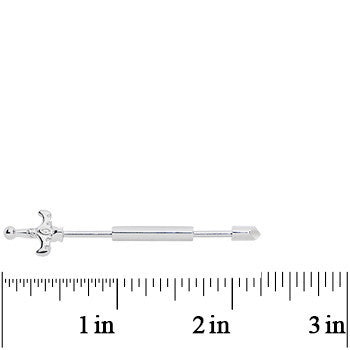 14G 1 1/2 Adjustable Sword Industrial Barbell