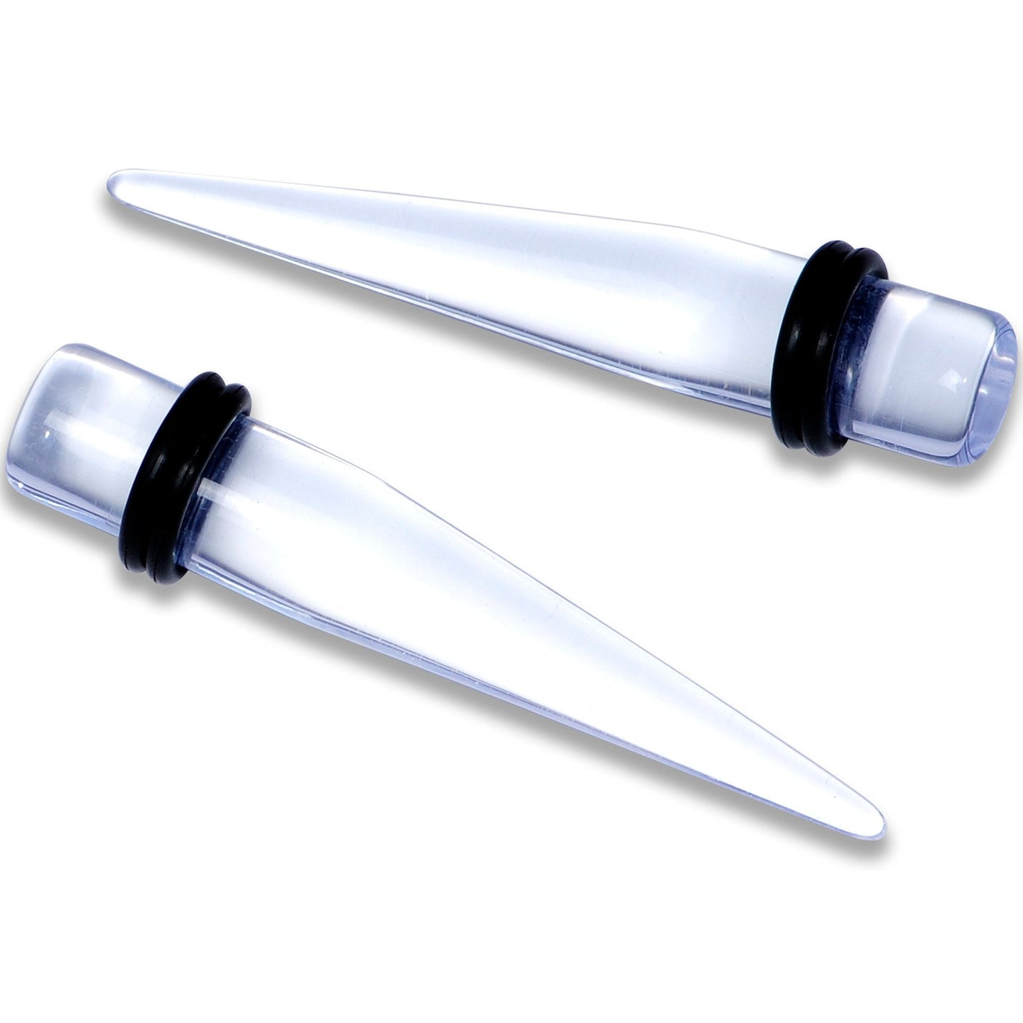 00G to 1 inch 18 Piece Clear Acrylic Ear Stretching Taper Kit