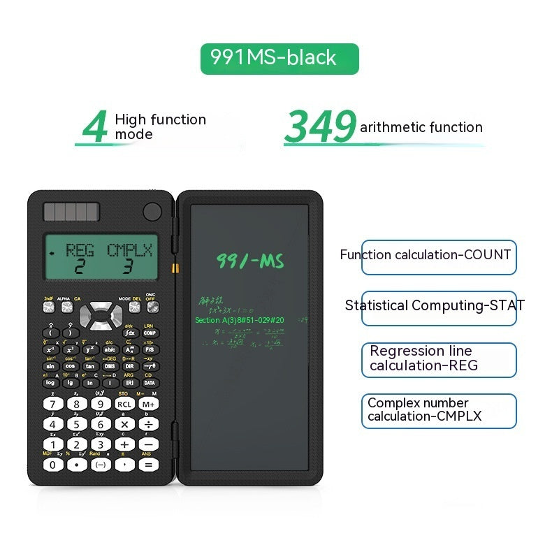 2 In 1 Foldable Scientific Calculators Handwriting Tablet Learning Function Calculator Foldable Desk Scientific Calculators