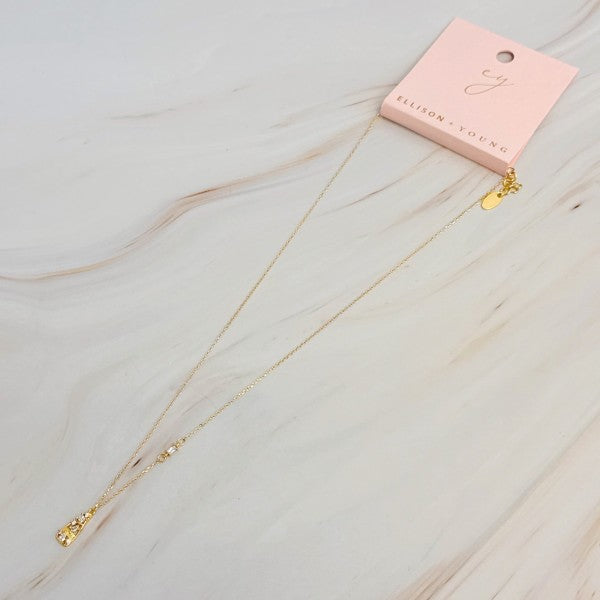 Pop The Bottle Paved Pendant Necklace