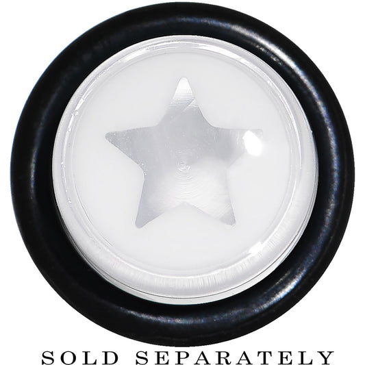 00G Clear White Acrylic Wish on a Star Taper