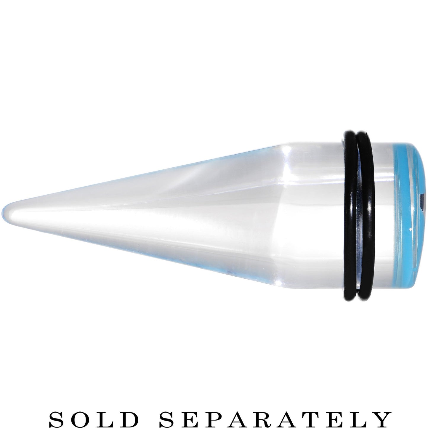 18mm Clear Light Blue Acrylic Wish on a Star Taper