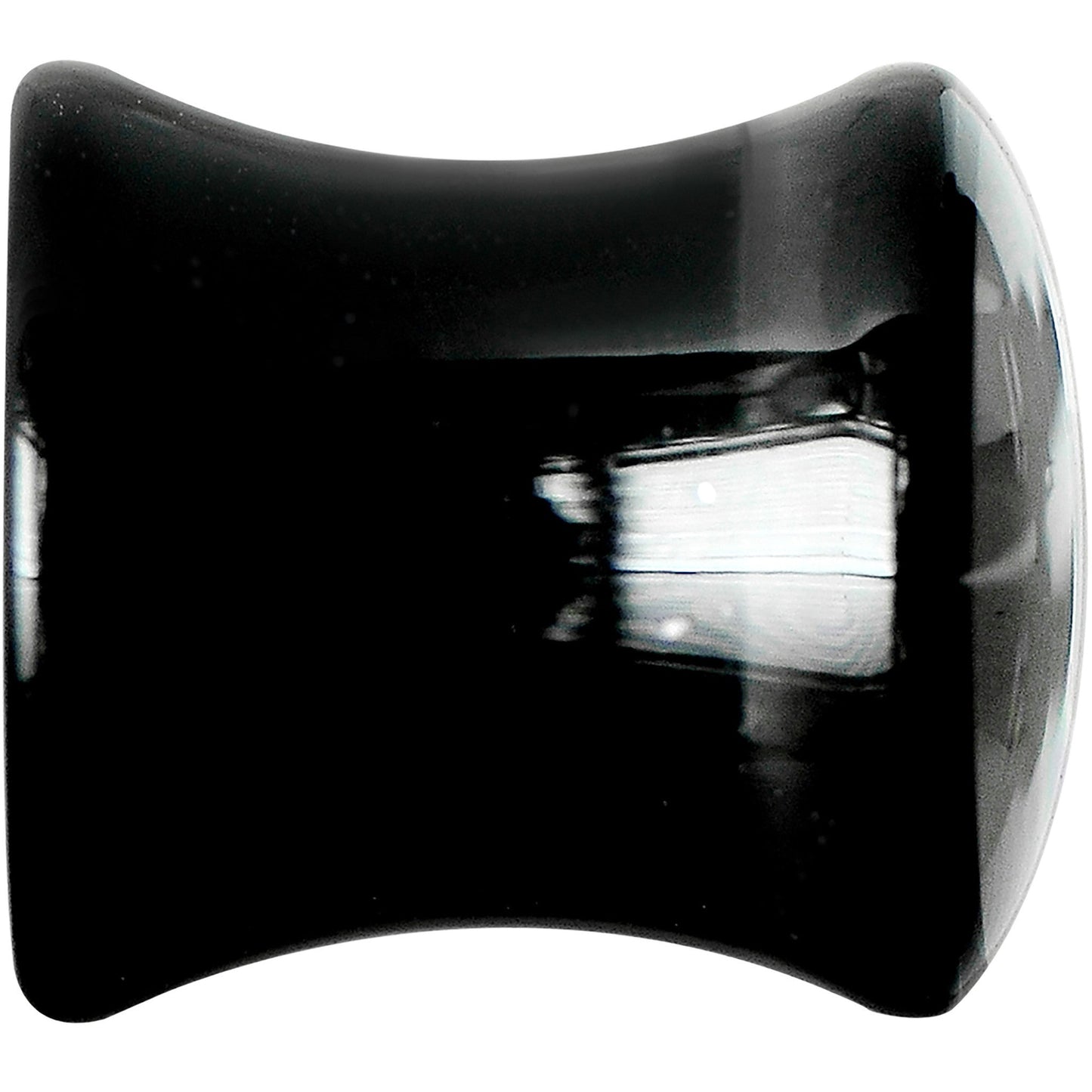0G Black Acrylic Drop the White Anchor Saddle Plug