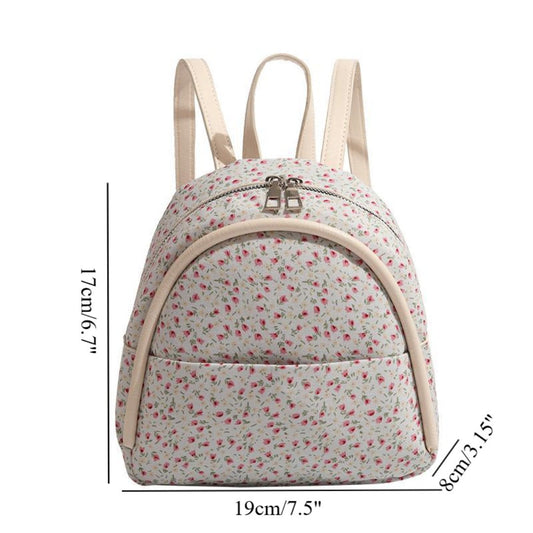 Mini retro floral small backpack, mini girl fashion backpack, small backpack purse for girls teens women