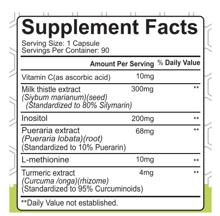 Dietary Fiber Milk Thistle Capsules