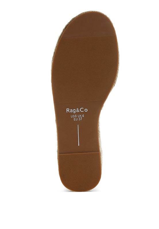 Scalar Genuine Soft Leather Espadrille Flatforms