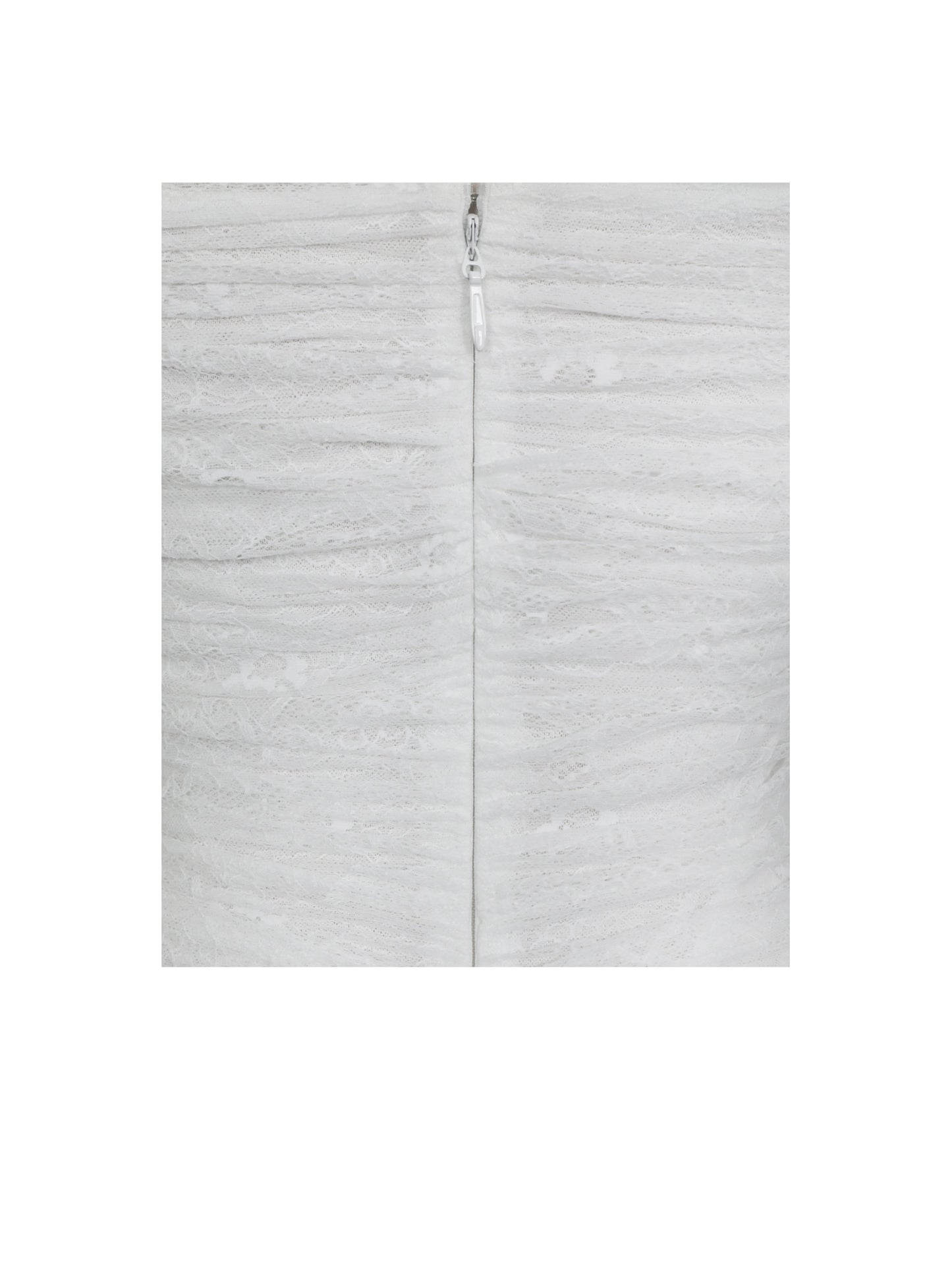 Lani White Lace Off-Shoulder Ruched Mini Dress