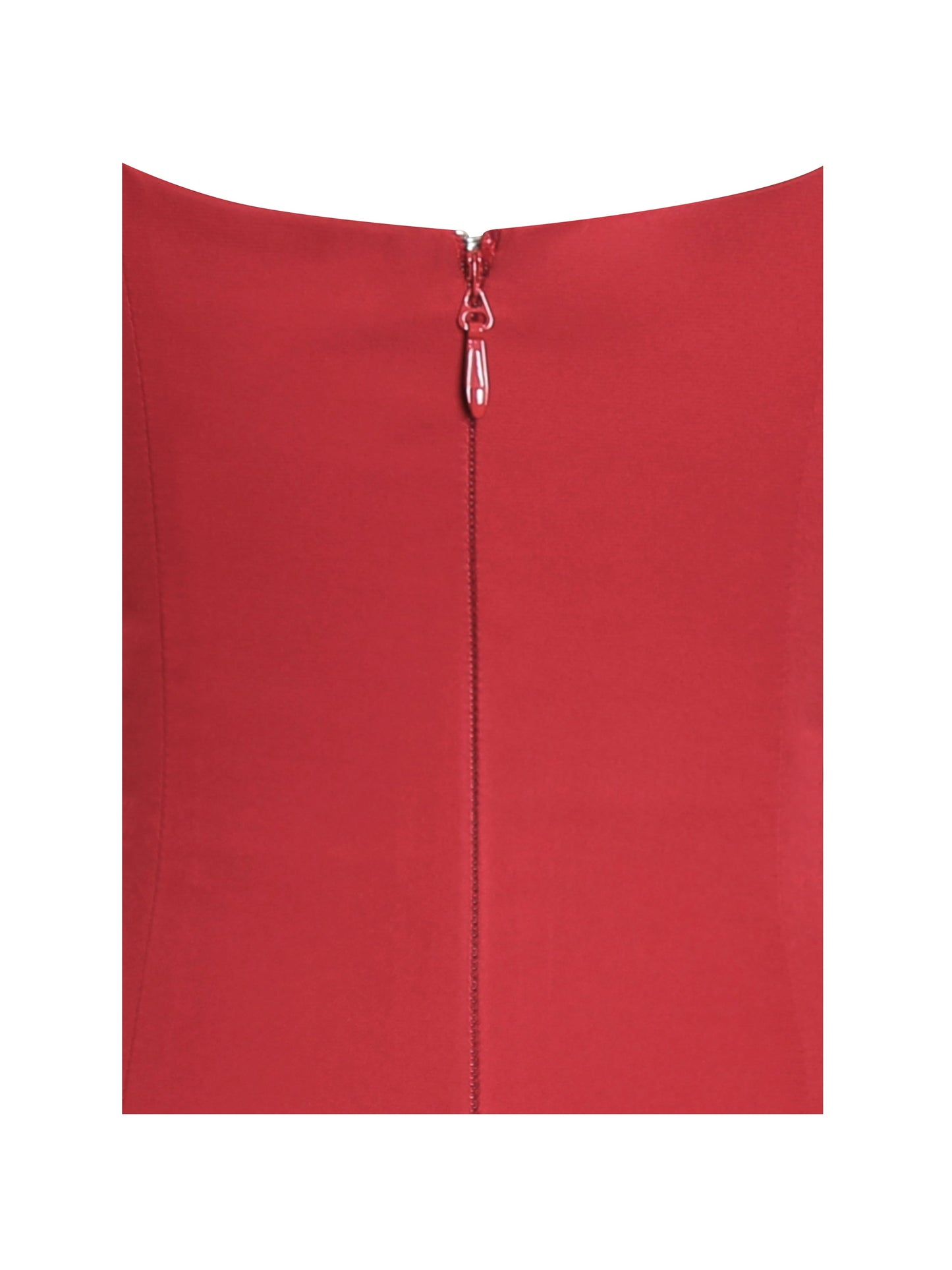 Nahla Red Drop Waist Midi Dress with Buttons