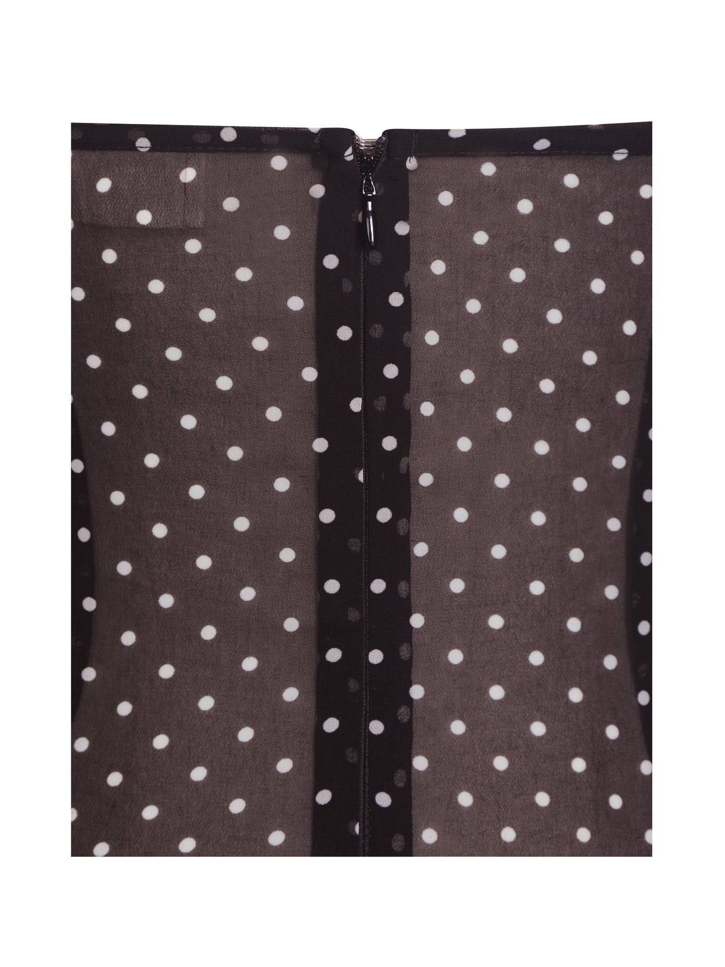 Yadira Brown Base Polka Dot Chiffon Maxi Dress