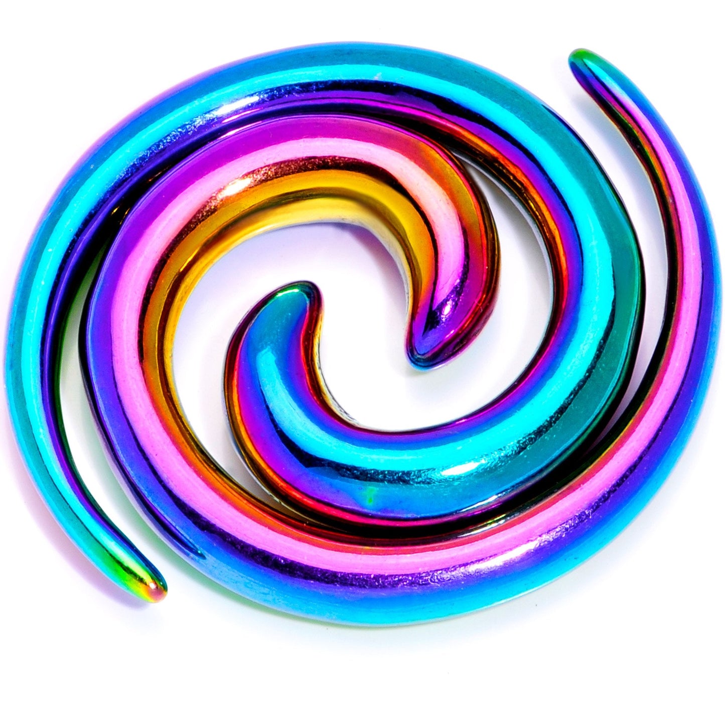6G Rainbow Anodized Titanium Micro Spiral Taper Set