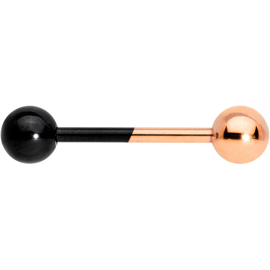 Rose Gold Tone and Black Two Tone Tongue Ring