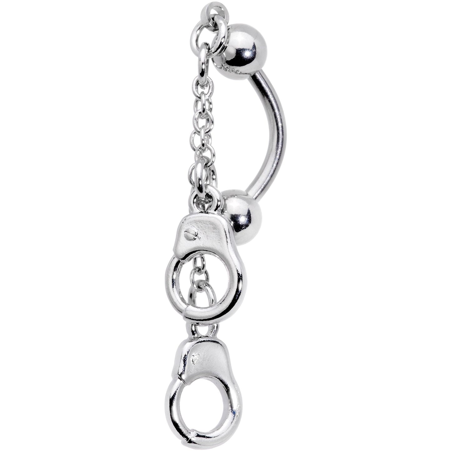 Chained Handcuffs Reversible Dangle Belly Ring