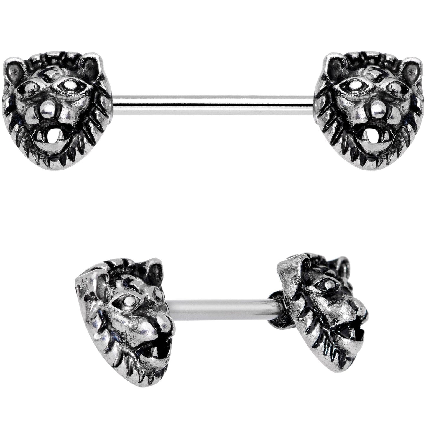 9/16 Woke Spiritual Lion Barbell Nipple Ring Set