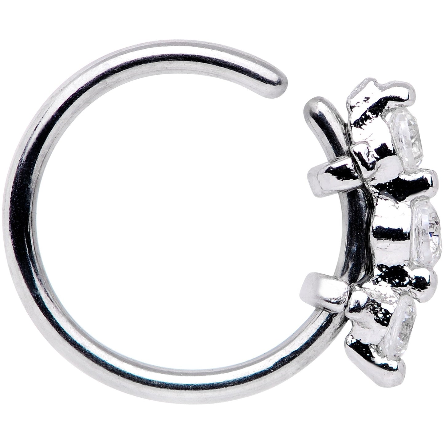 20G 5/16 Clear CZ Gem Sequence Shine Seamless Circular Ring