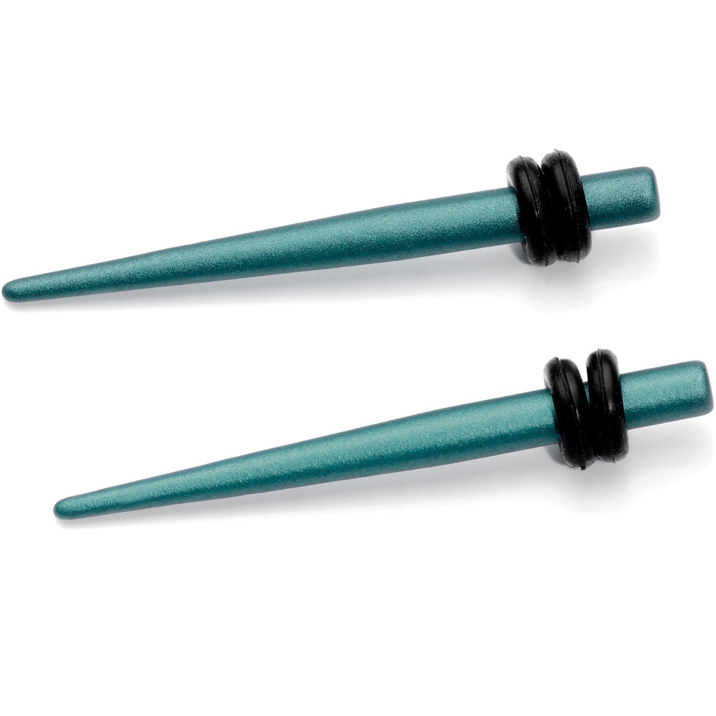 8G Teal Matte Silicone over Stainless Steel Straight Taper Set