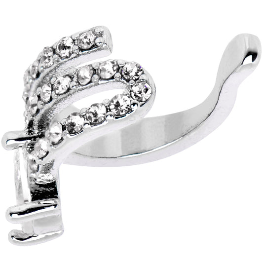 Clear Gem All Of The Bling None Of The Commitment Non Pierced Ear Cuff