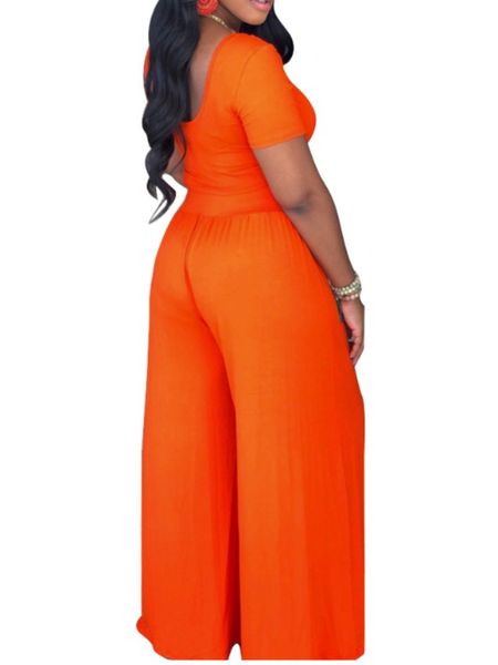 Solid Color Simple Casual Pants Set