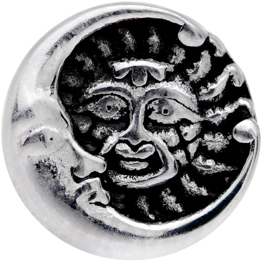 Celestial Snuggle Sun and Moon Barbell Tongue Ring