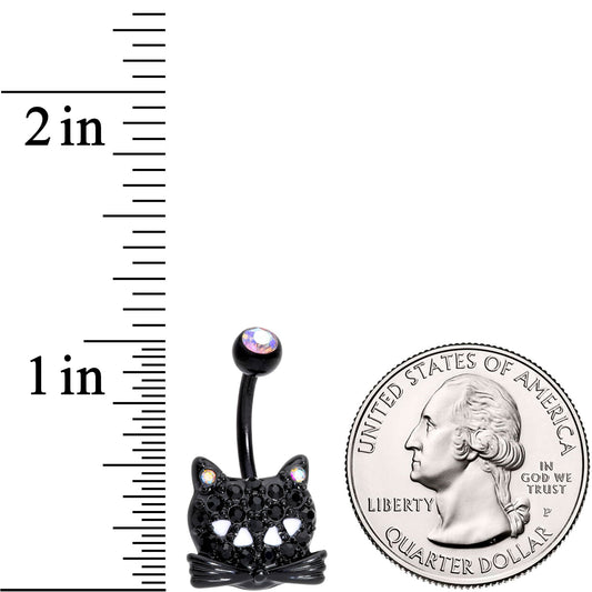 Aurora Black Gem Crafty Black Cat Belly Ring