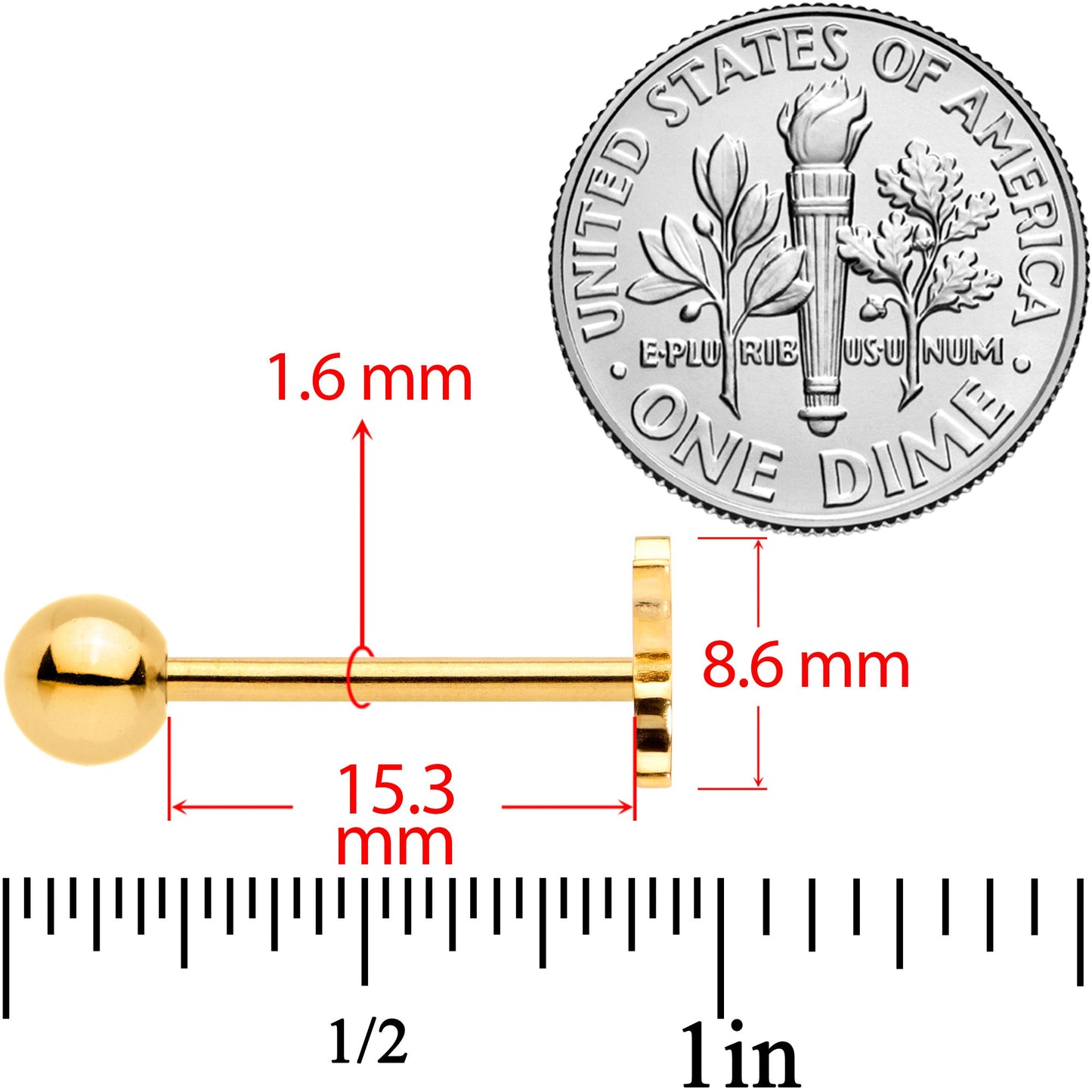 Multicolor Flat Top Kitty Cat Barbell Tongue Ring Set of 4