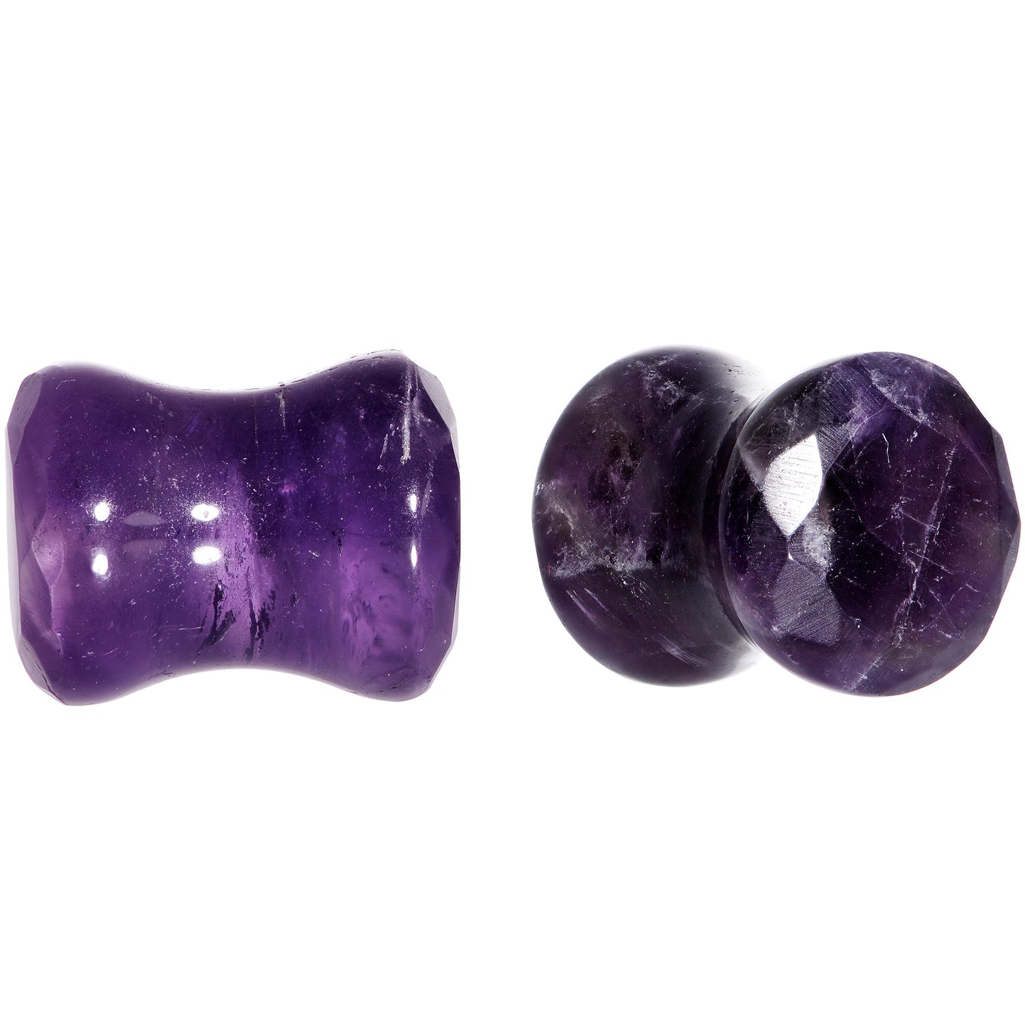 0G Purple Amethyst Saddle Plug Set