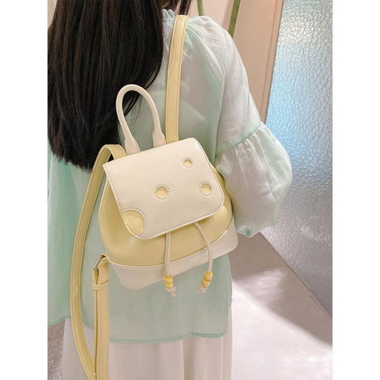 Adorable Cheese Backpack – Cute Small Schoolbag for Stylish Summer Commuting