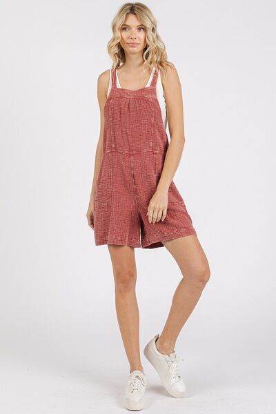 Mittoshop Textured Knotted Overalls with Wide Straps