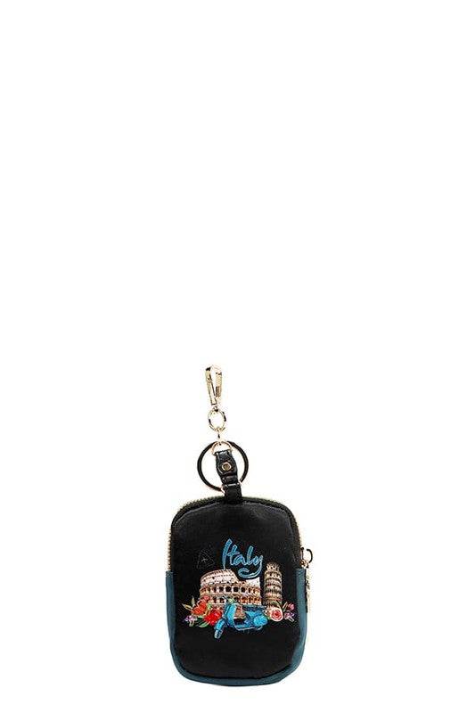 Nicole Lee USA Mini Coin Purse Keychain