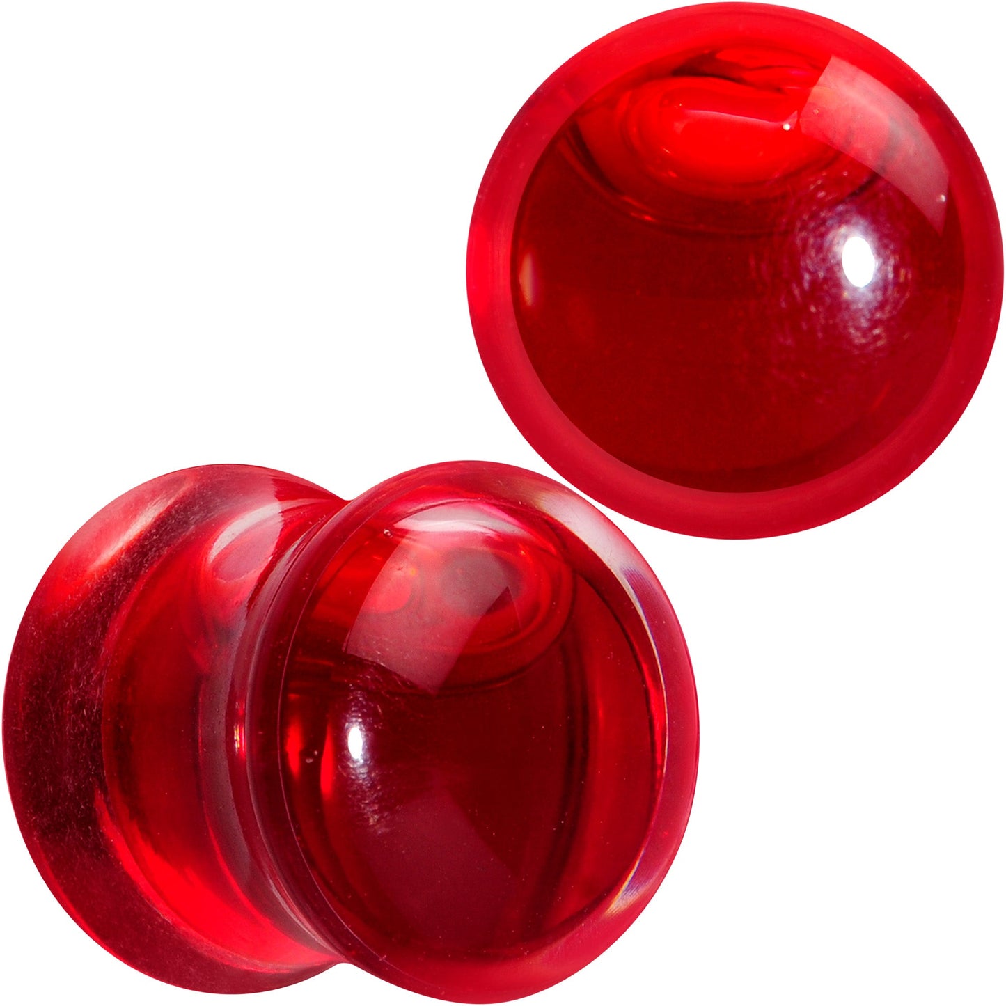 Acrylic Fake Blood Filled Halloween Saddle Plug Set 0G to 1 Inch