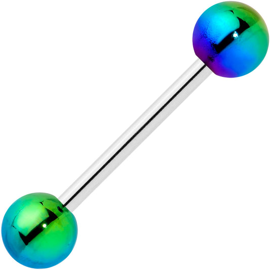 Aurora Iridescent Finish Barbell Tongue Ring