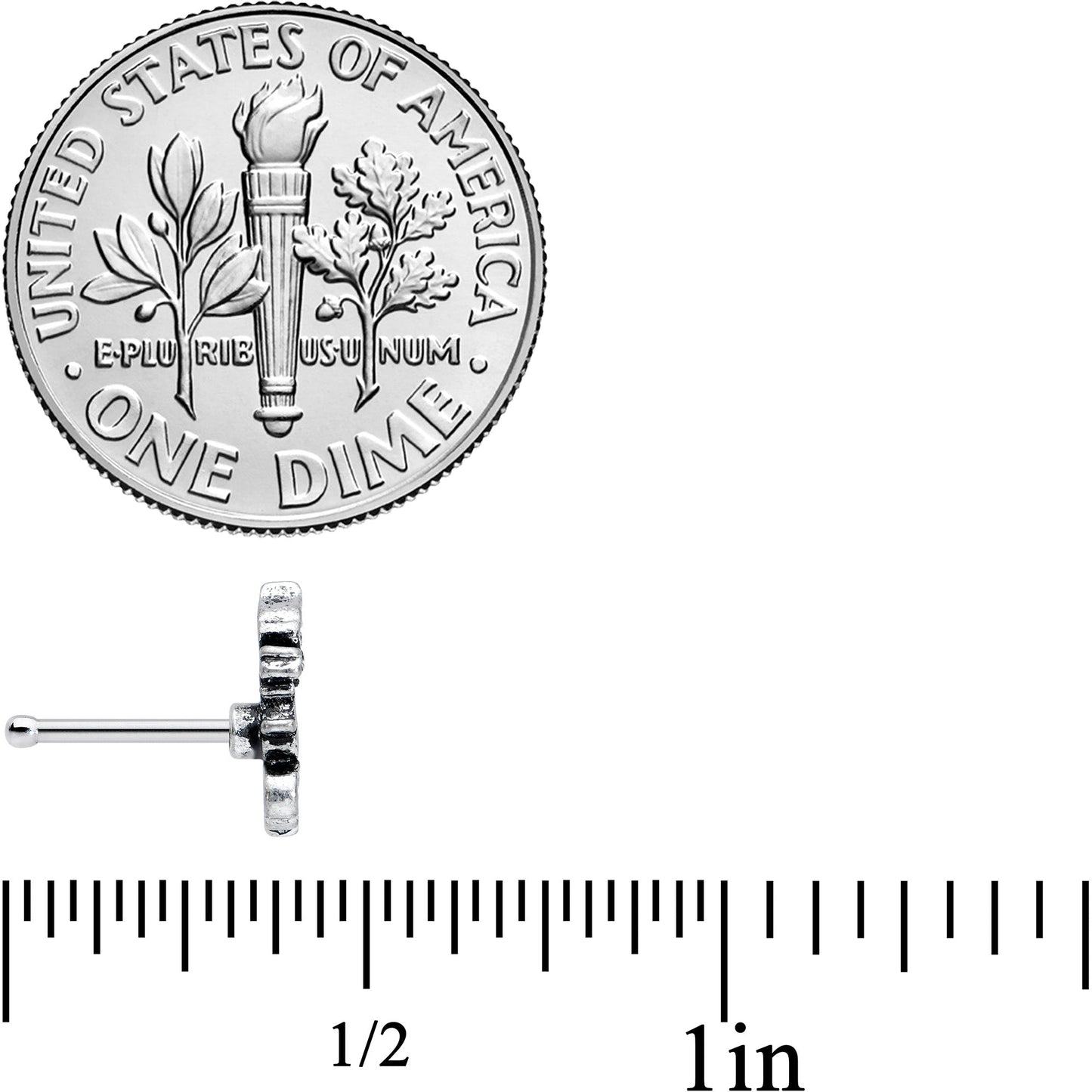20G 1/4 Regal Medieval Dragon Nose Bone