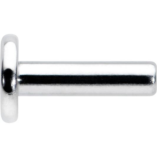 14G 1/4 G23 Titanium Threadless Post Only Labret Monroe Tragus