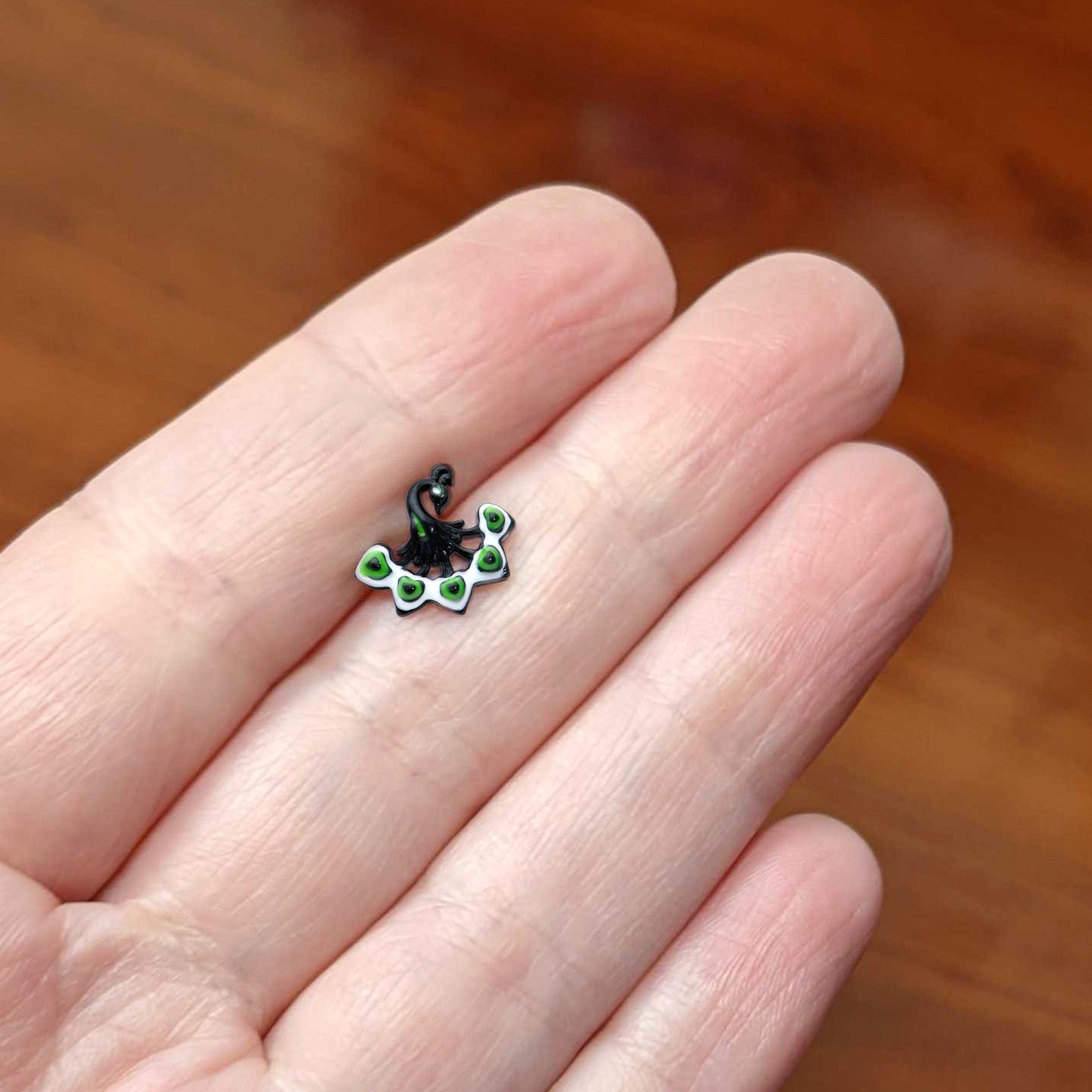 16G 5/16 Black Green Perfect Peacock Labret Monroe Tragus