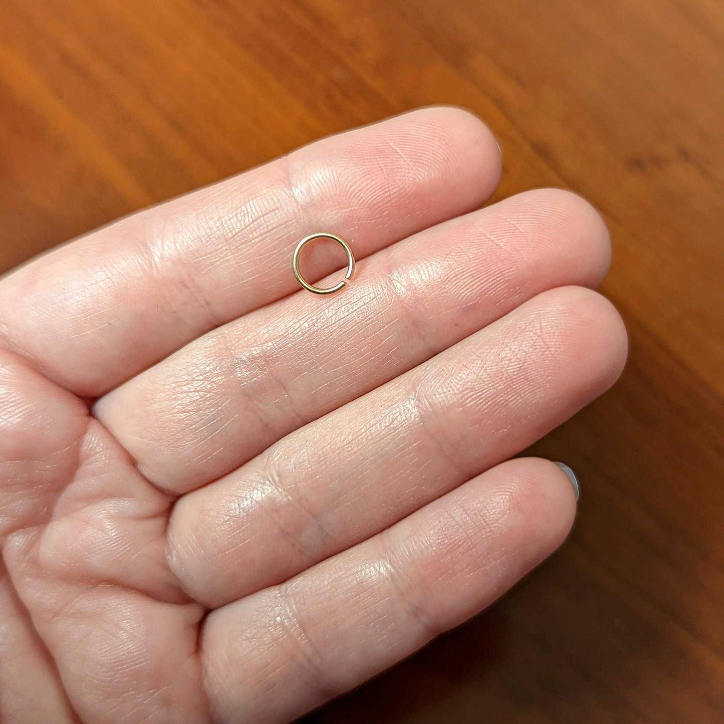 20G 1/4 Rose Gold Tone PVD Grade 23 Titanium Bendable Hoop Ring