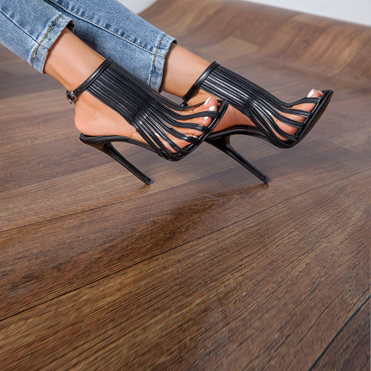 Ladies Stiletto Heel Open Toe Fashion Sexy Sandals The Diamond Empire LLC