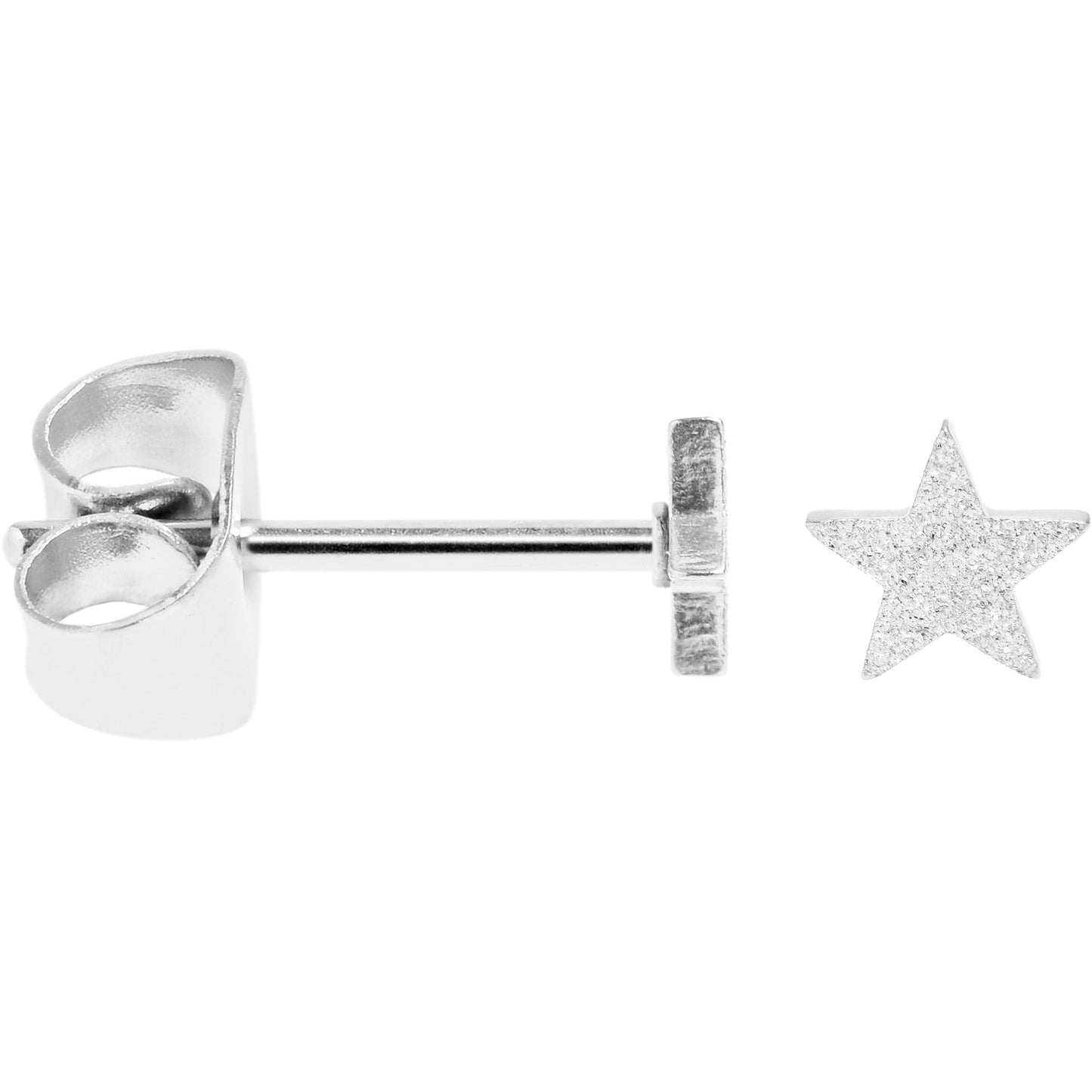 4mm-8mm Stars Stud 316L Stainless Steel Earrings 6 Pack