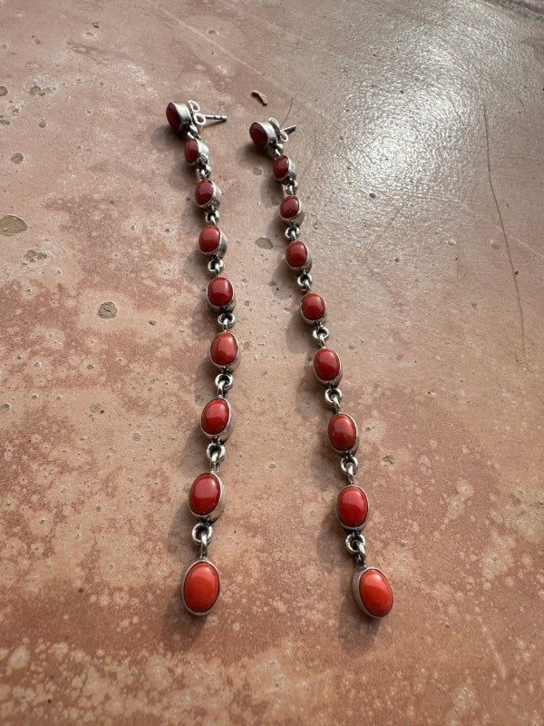 Cassidy Collection Handmade Natural Coral and Ste