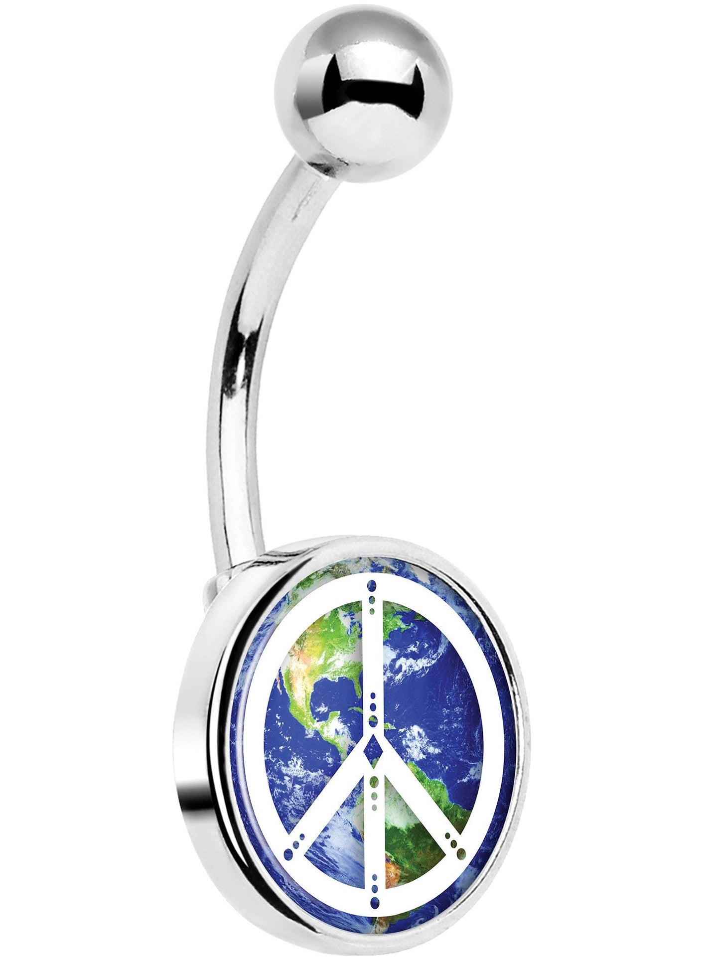 Peace on Earth Belly Ring