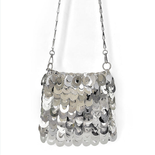 Niche Hollow Out Cutout out Sequin Chain Oversized Bag Women Bag Autumn Popular Messenger Bag