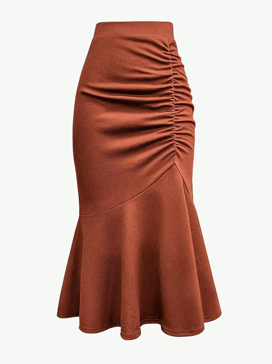 Autumn Elegant High Sense Long Skirt Skirt Adult Lady like Woman Sexy Tight Sexy Sexy Hip Skirt
