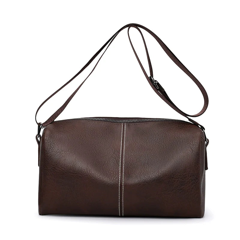 Men's Small High-Grade Casual Messenger Bag | PU Leather Shoulder Bag (New Commuter All-Matching Crossbody)