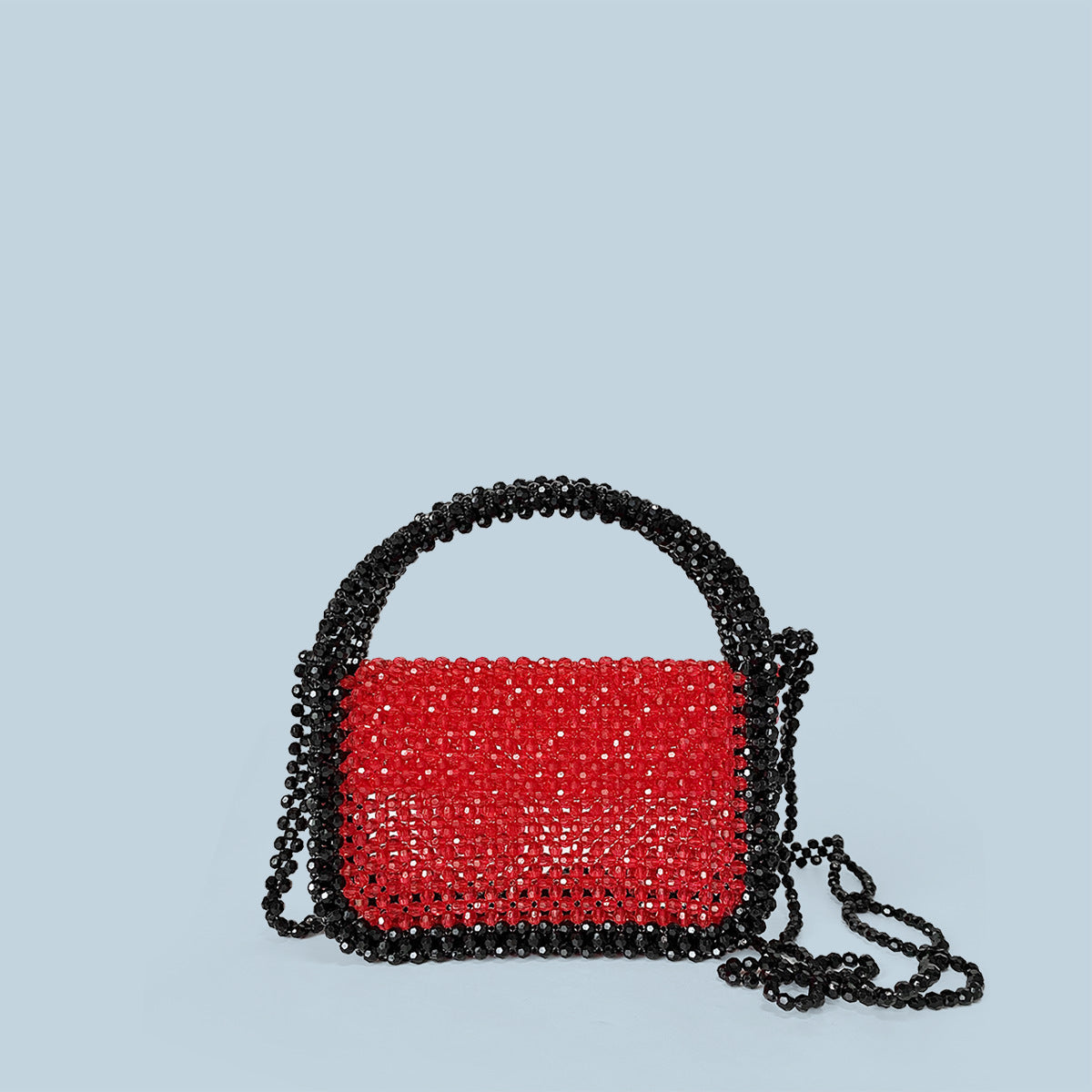 Special Interest Light Luxury Acrylic Horn Pearl Floral Reel Chain Messenger Bag Casual Handbag