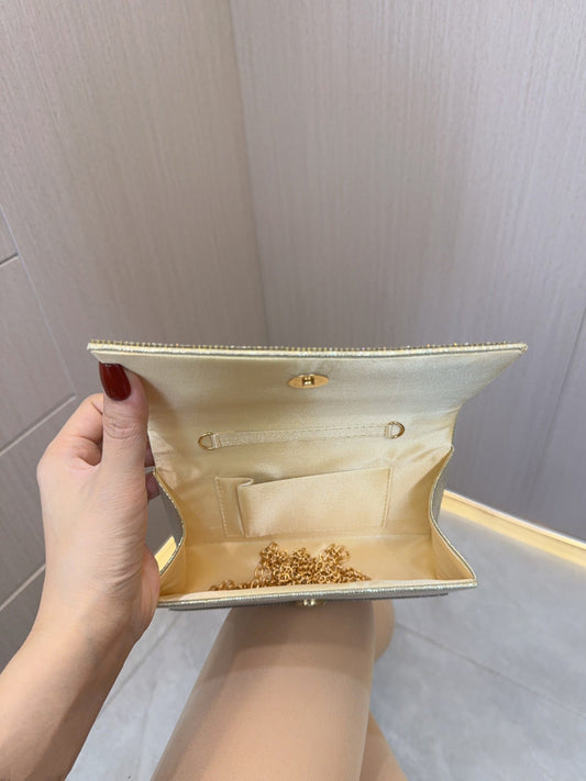 Rhinestone Evening Bag Wedding Birthday Banquet Party Purse Silver Shiny Banquet Clutch Bag Party Prom