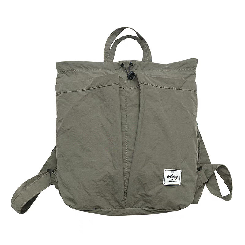 Casual anti-splashing nylon backpack female, backpack neutral large capacity student bag, backpack purse lightweight casual